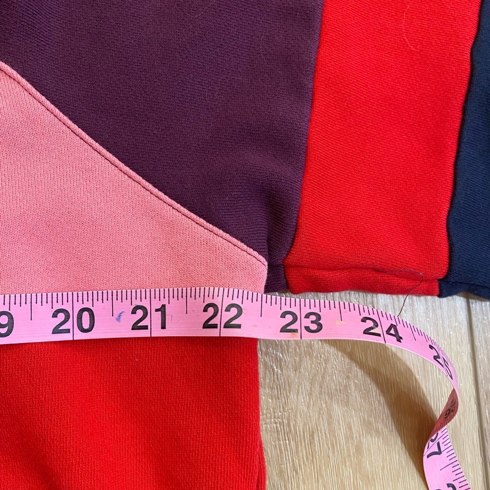 The Upside Sweatshirt Women’s Size 10 Medium Multicolor Striped Crew Neck Purple - Picture 5 of 8